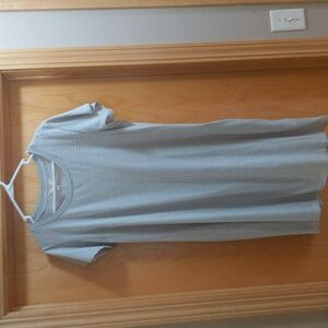 Terra & Sky Striped Short Sleeve Dress Xl